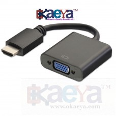 OkaeYa Hdmi To Vga Converter Adapter Cable - The Simplest Converter (Black)